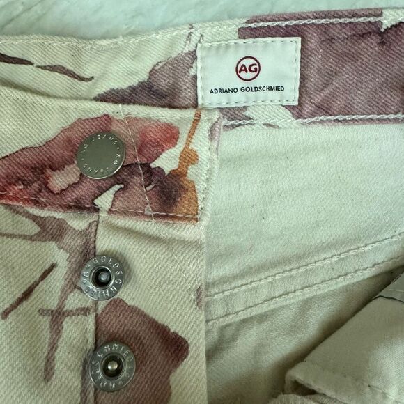 AG Adriano Goldschmied Alexxis high waist jeans in Wine Floral neutral sz 28 NWT - Picture 5 of 12